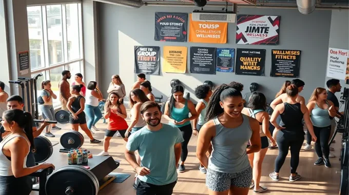 Community-Focused Fitness Gym with Social Wellness Events and Group Challenges