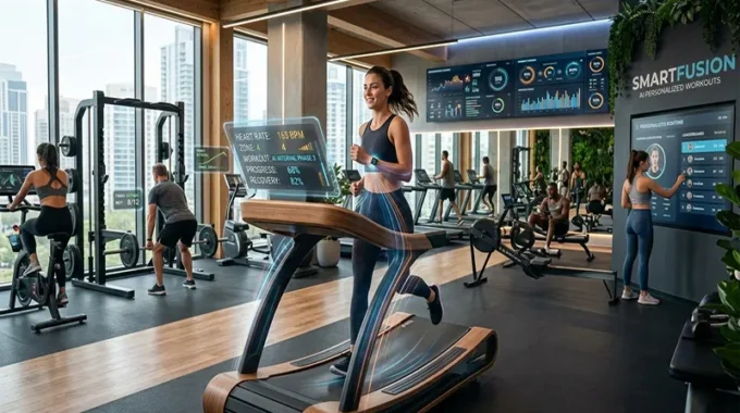 Smart Fitness Gym with AI Personalized Workouts and Wearable Data Syncing